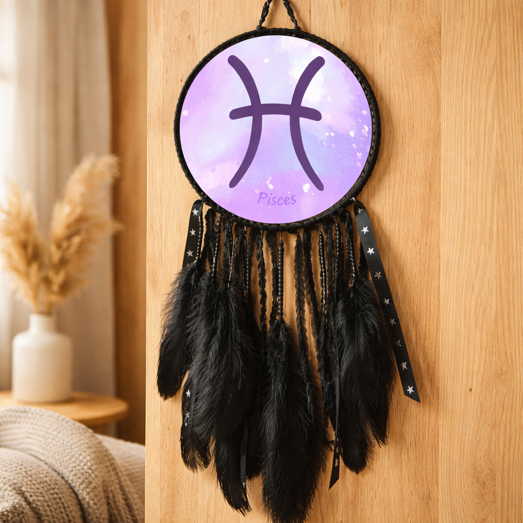 Zodiac Symbol Black Dreamcatchers