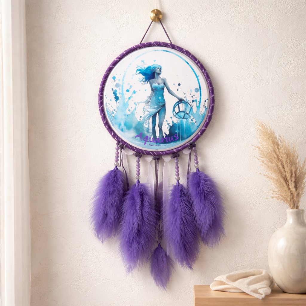 Purple Zodiac Dreamcatchers