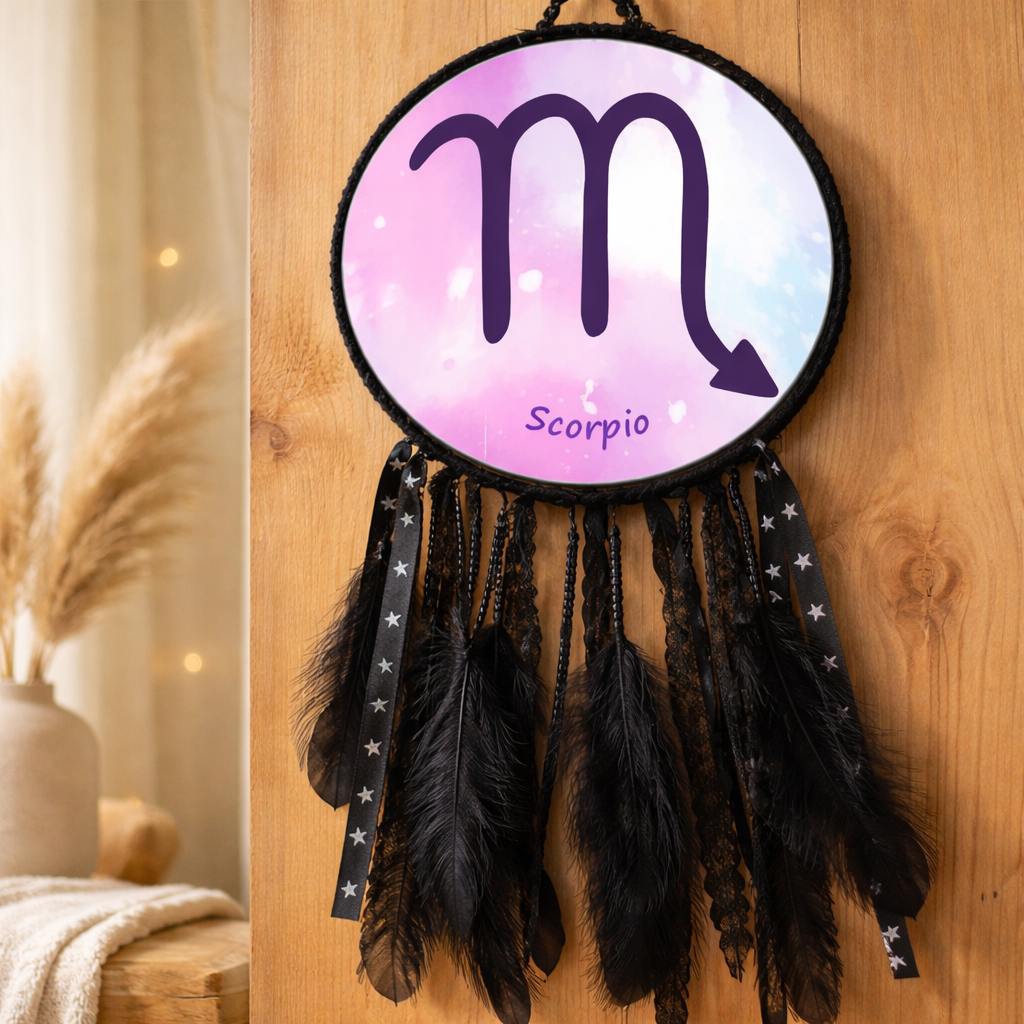 Zodiac Symbol Black Dreamcatchers