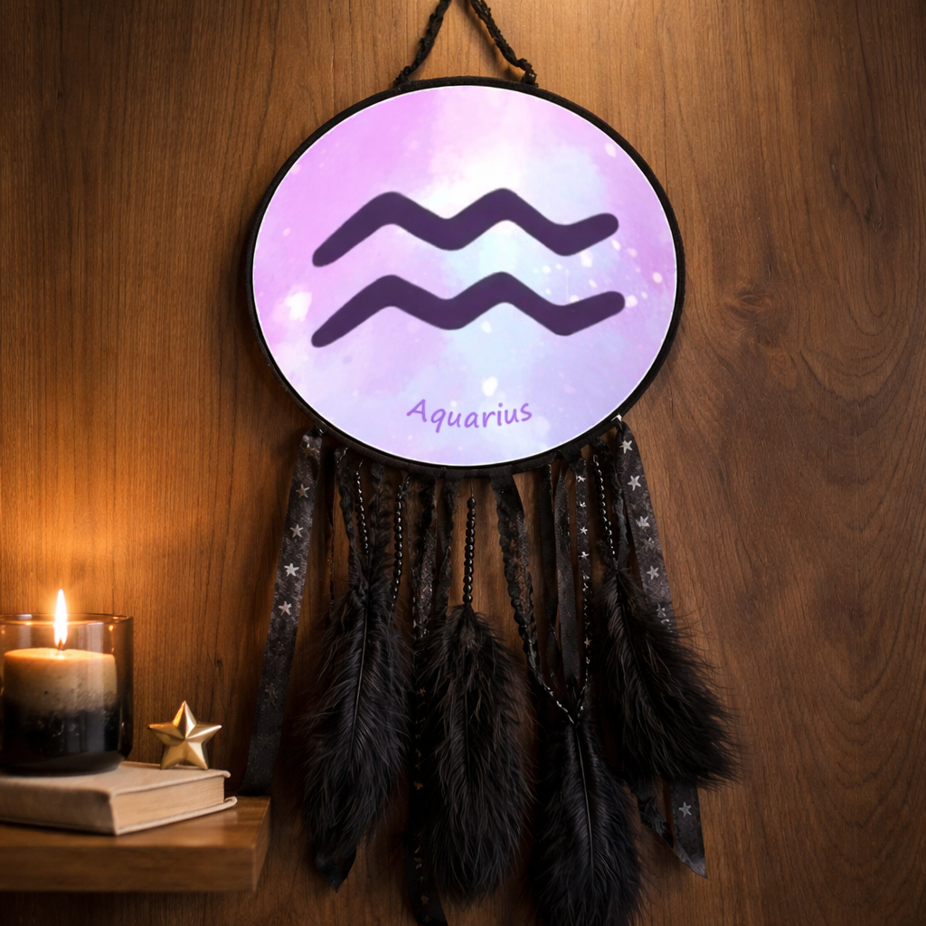 Zodiac Symbol Black Dreamcatchers