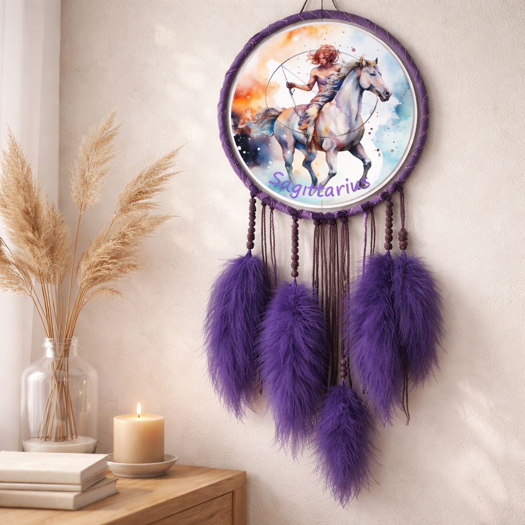 Purple Zodiac Dreamcatchers