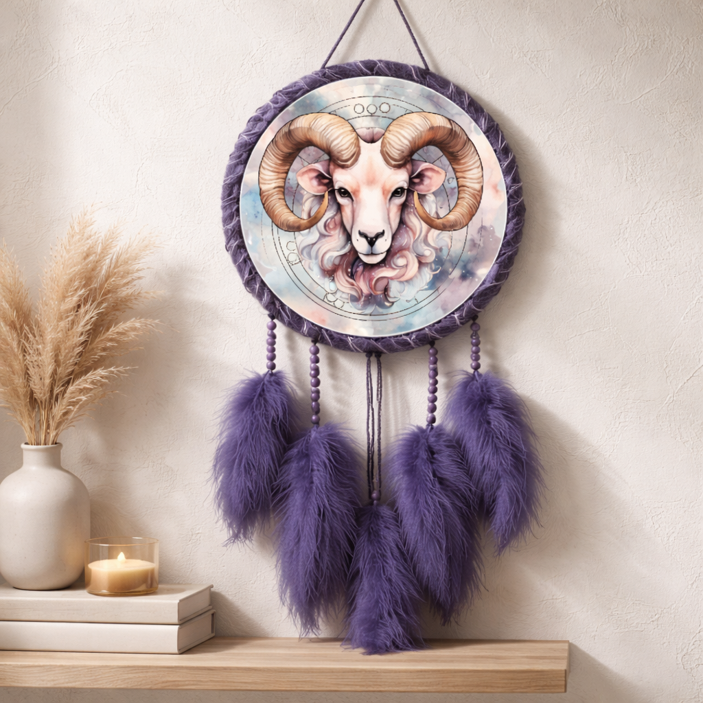 Purple Zodiac Dreamcatchers