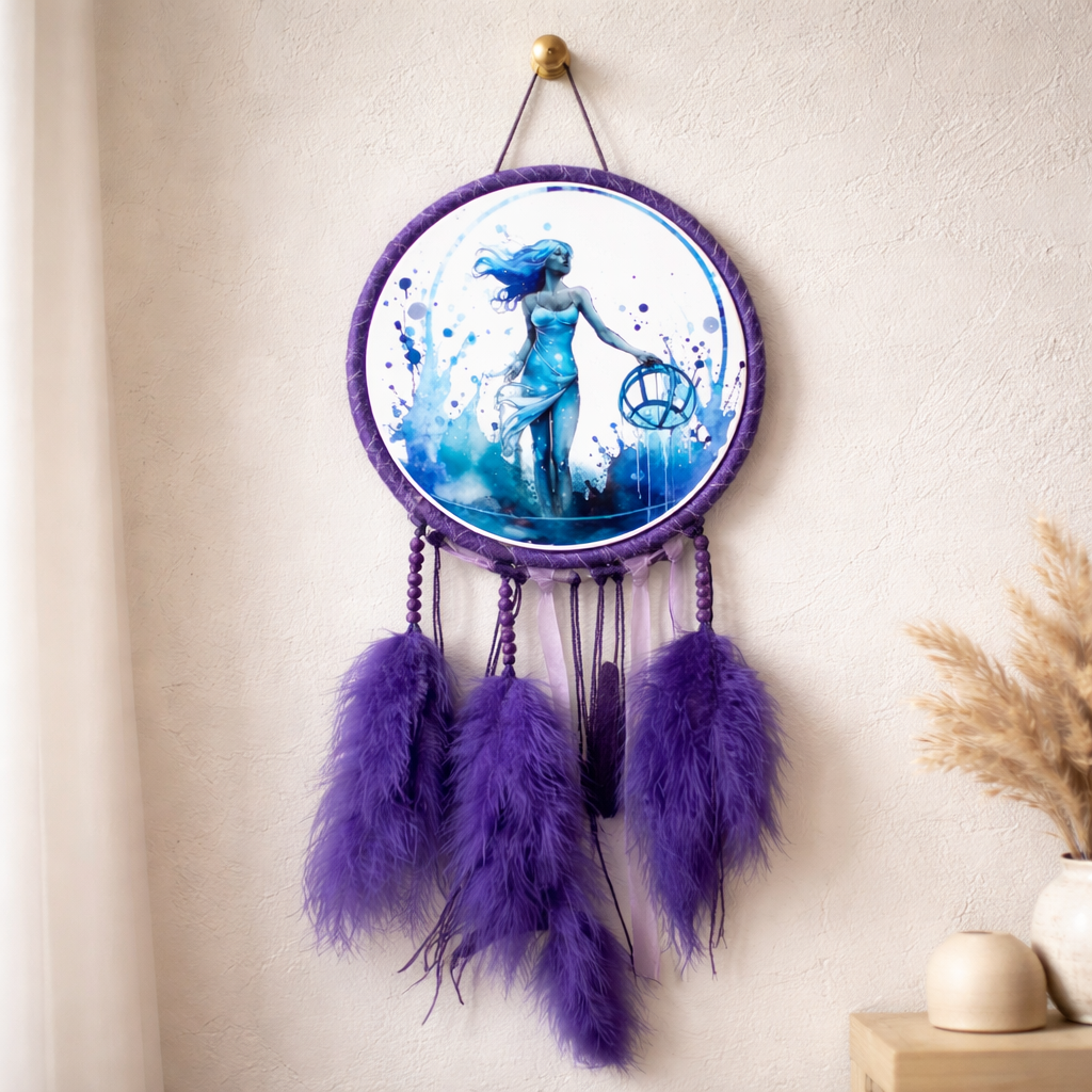 Purple Zodiac Dreamcatchers