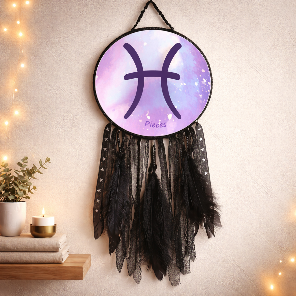 Zodiac Symbol Black Dreamcatchers