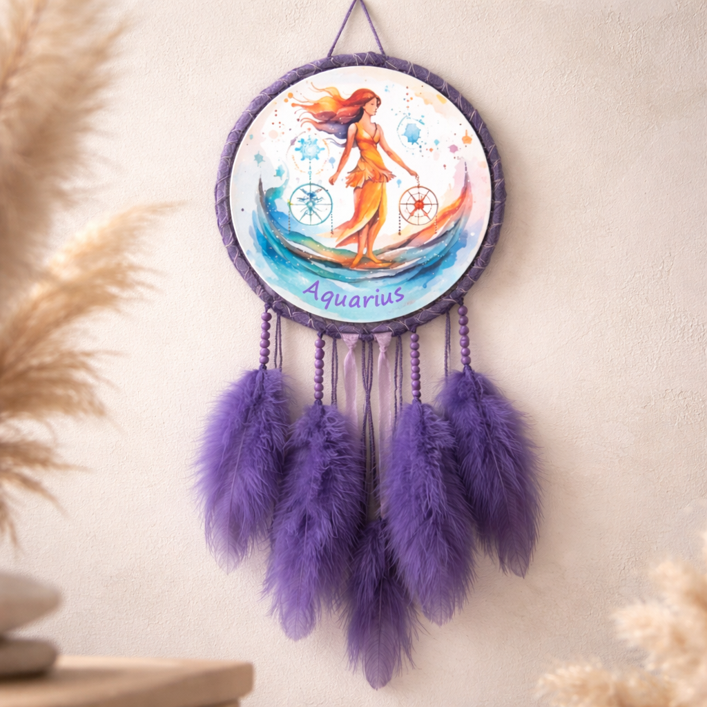 Purple Zodiac Dreamcatchers