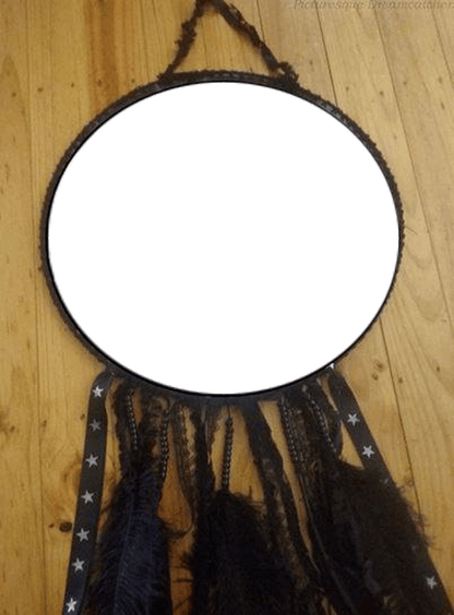 Black Dreamcatcher with personalised text.